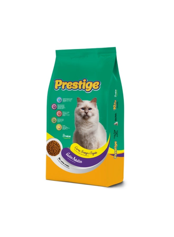 Prestige Adult Cat Dry Food 10.1kg, Chicken With Meat Flavor For Cats - Image 1